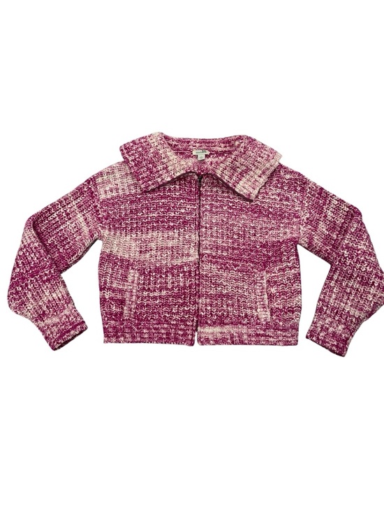 Sundance Sweaters - Sundance Women’s Chunky Knit Cardigan Pink Zip Shawl Collar Cozy L